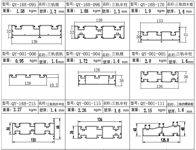 126三轨推拉门简图-1